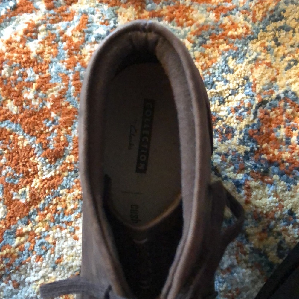 Clarks Collection Brown Leather Ankle Bootie Heel… - image 4